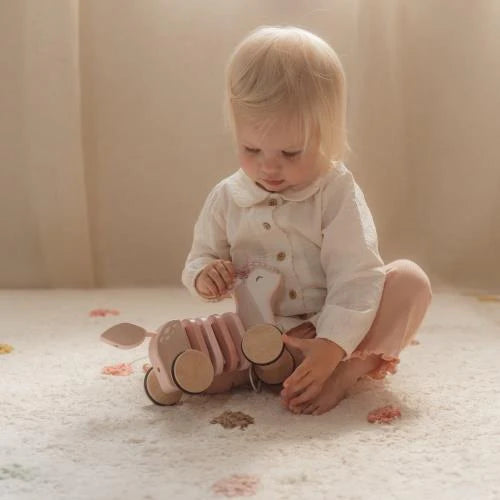 Pull Animal Deer - Pink - Fairy Garden