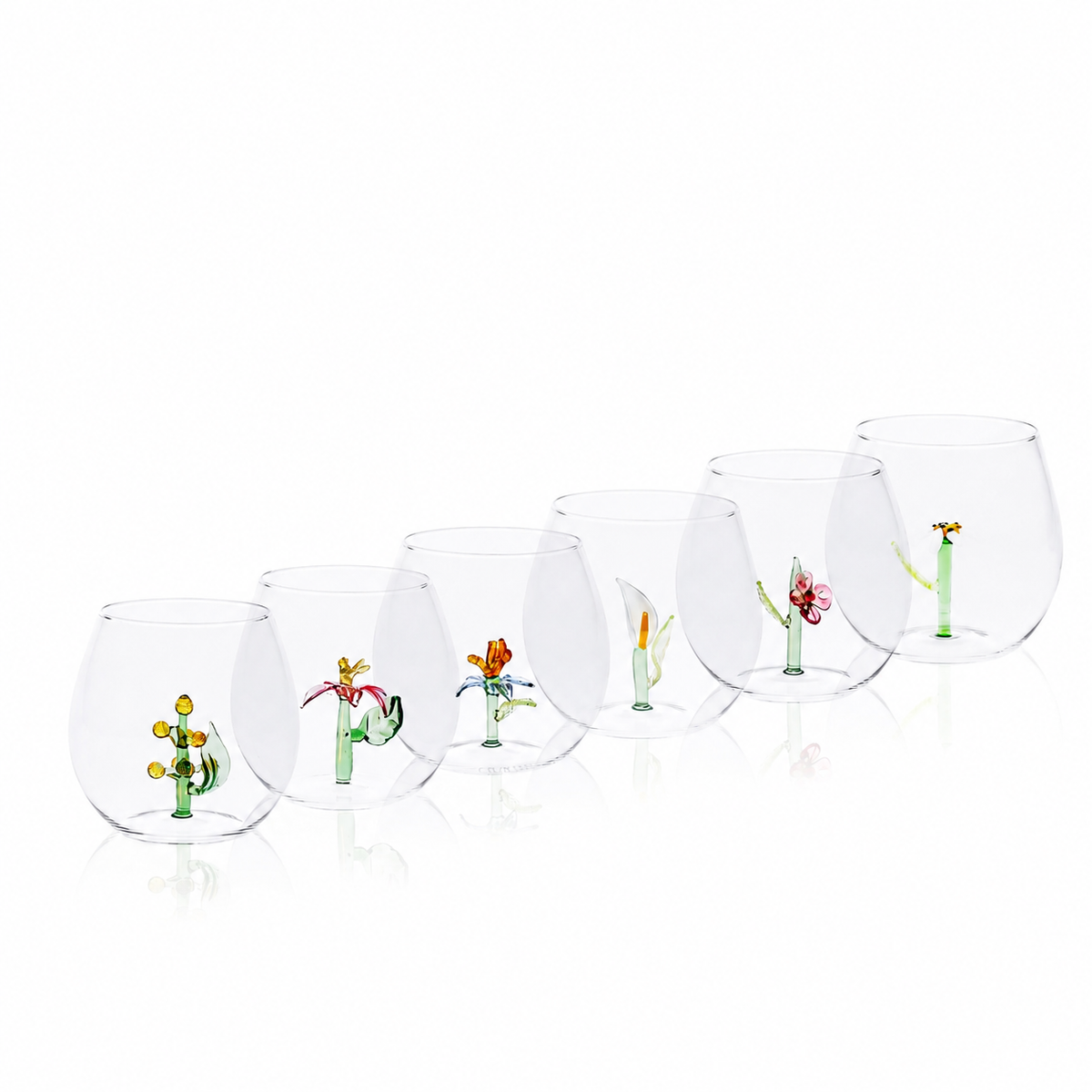 Flower Power Glasses (Set of 6)