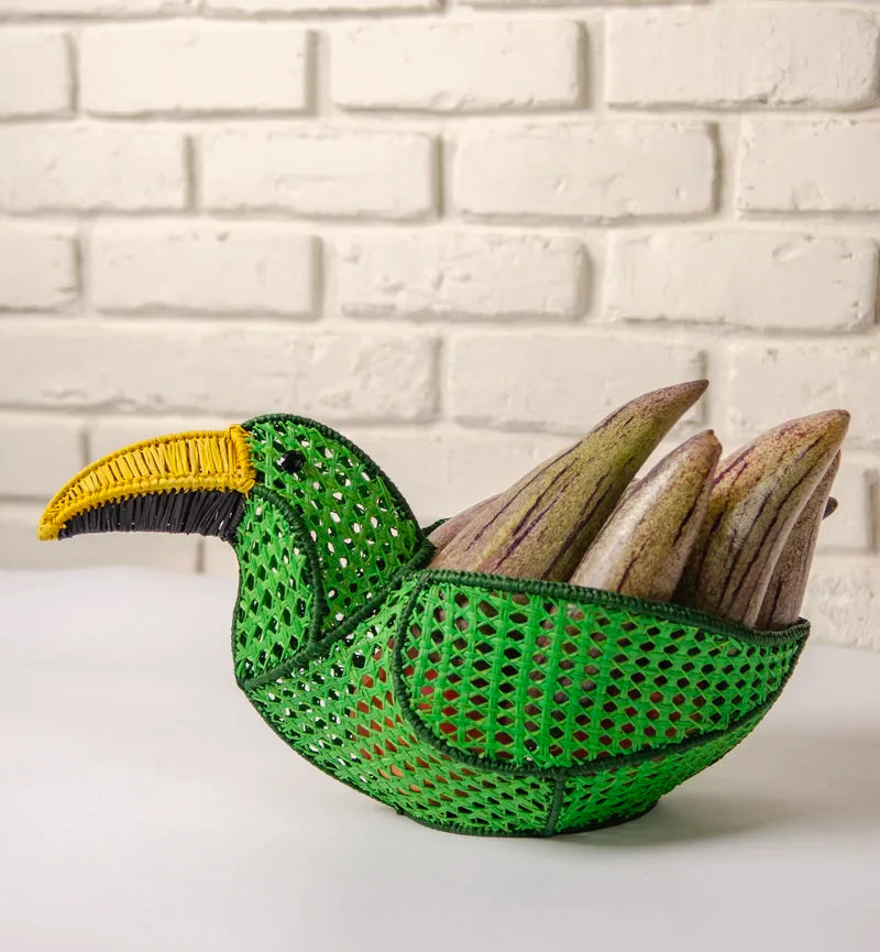 Emerald Parrot Bread Basket