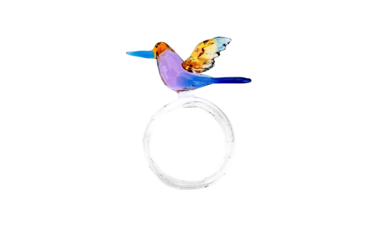 Tropical Birds Napkin Rings (Set of 5)