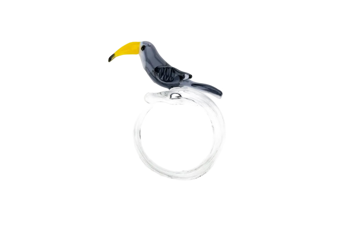 Tropical Birds Napkin Rings (Set of 5)