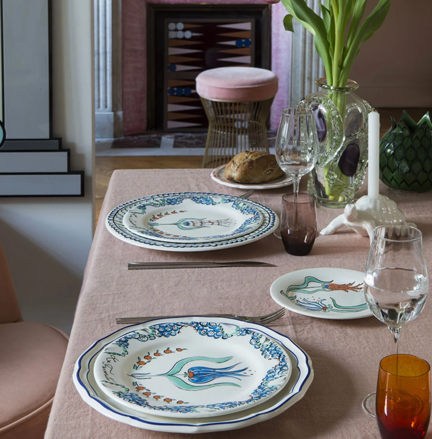 Set of 4 assorted dessert plates - La Favorite