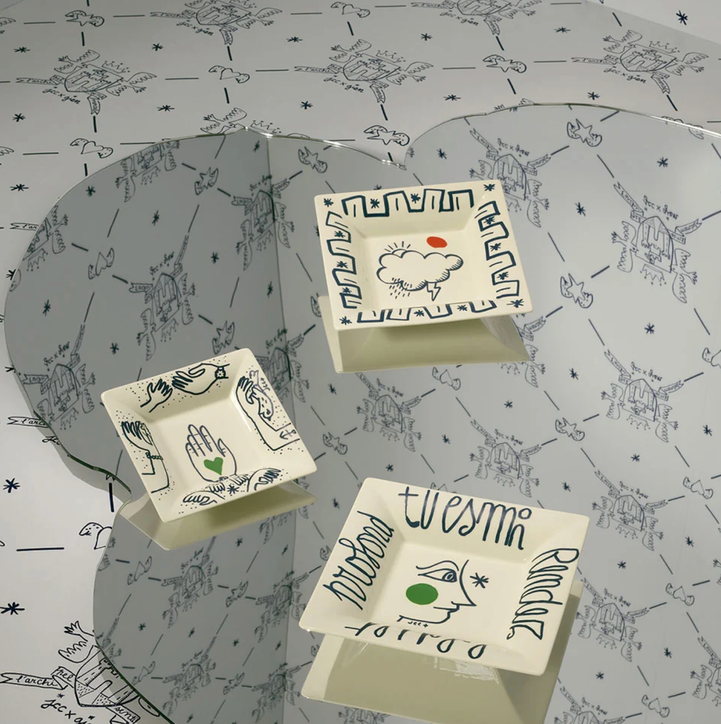 Portrait square candy tray XL - L'Archipel Sentimental