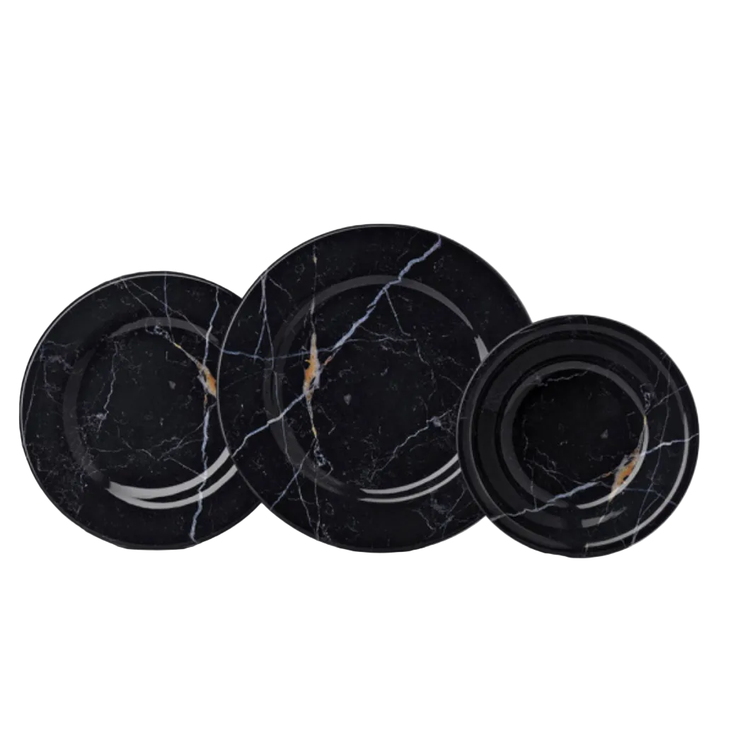 Moreschina Black Plate - Set of 6
