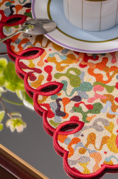 Etretat Mosaic Faux Leather Placemats - Set of 2
