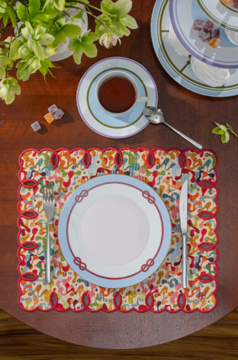 Etretat Mosaic Faux Leather Placemats - Set of 2