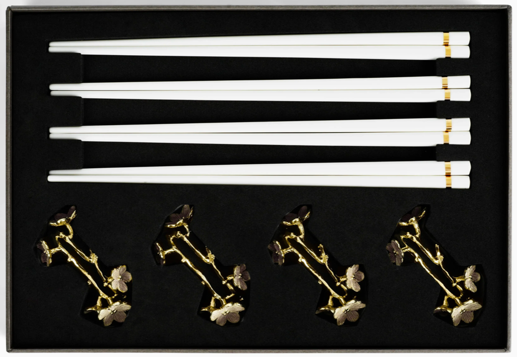 Cherry Blossom Chopsticks & Stands Set