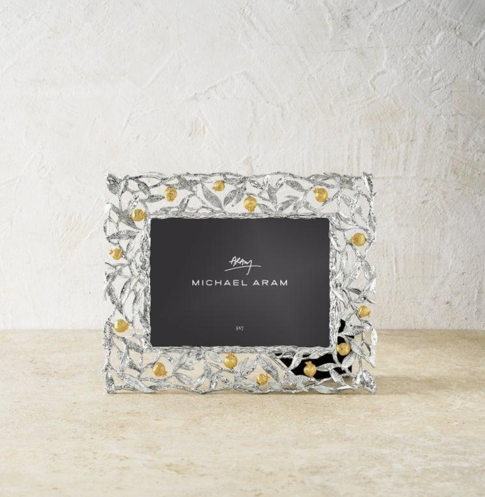 Pomegranate Silver & Gold 5x7 Frame