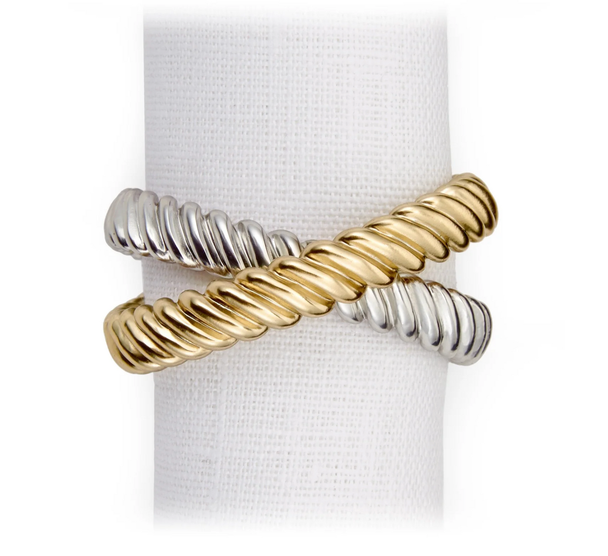 Deco Twist Jewels Napkin Rings - Set Of 4