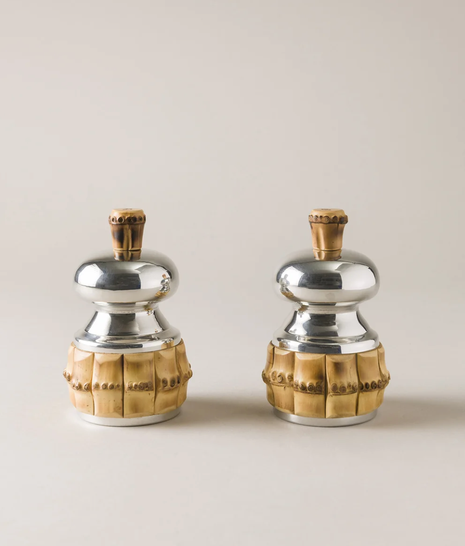 Small Bamboo Root Table Pepper and Salt Mill