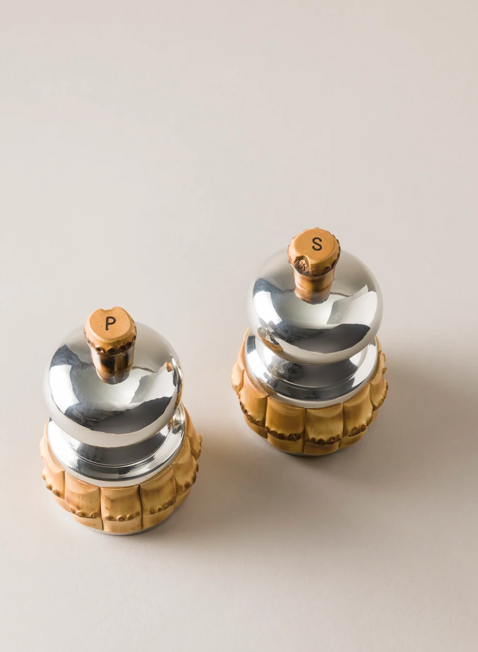 Small Bamboo Root Table Pepper and Salt Mill