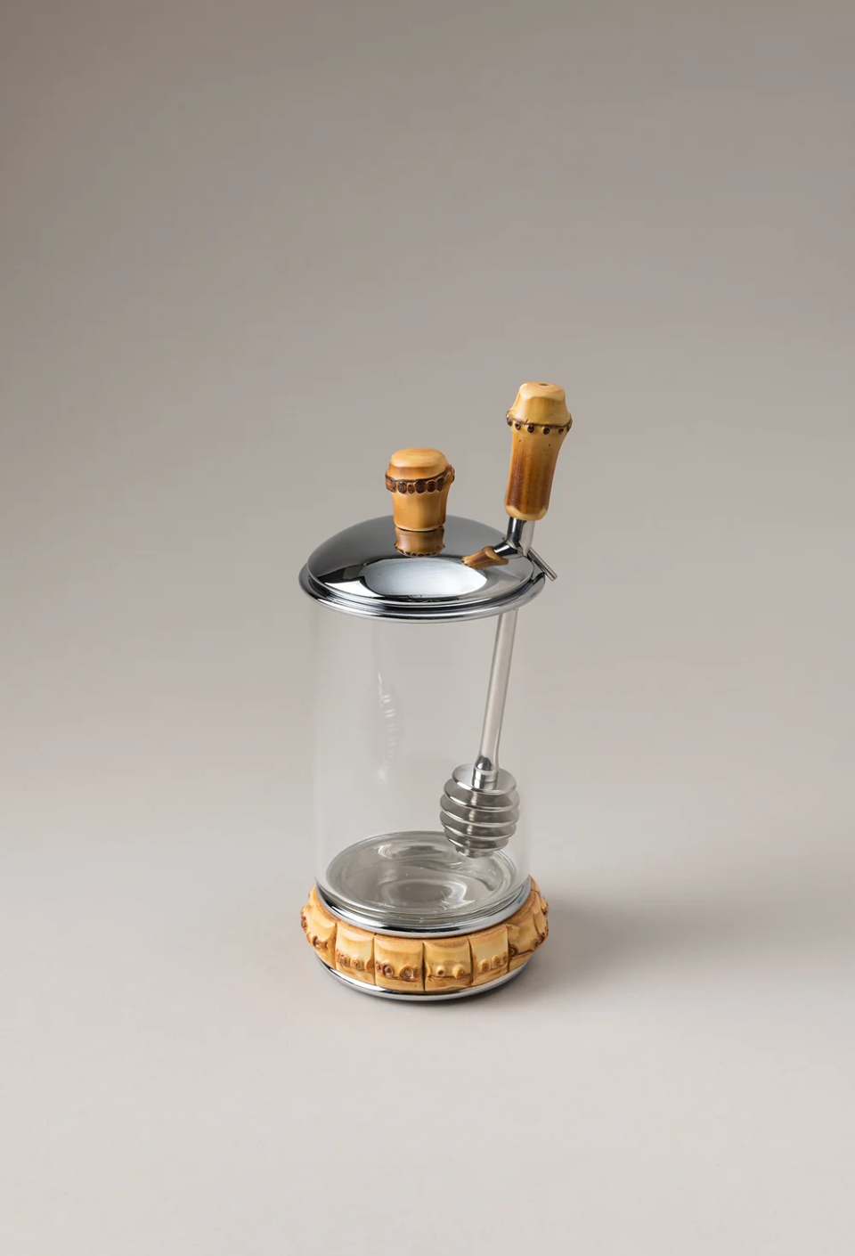 Bamboo Root Honey Pot with Dipper