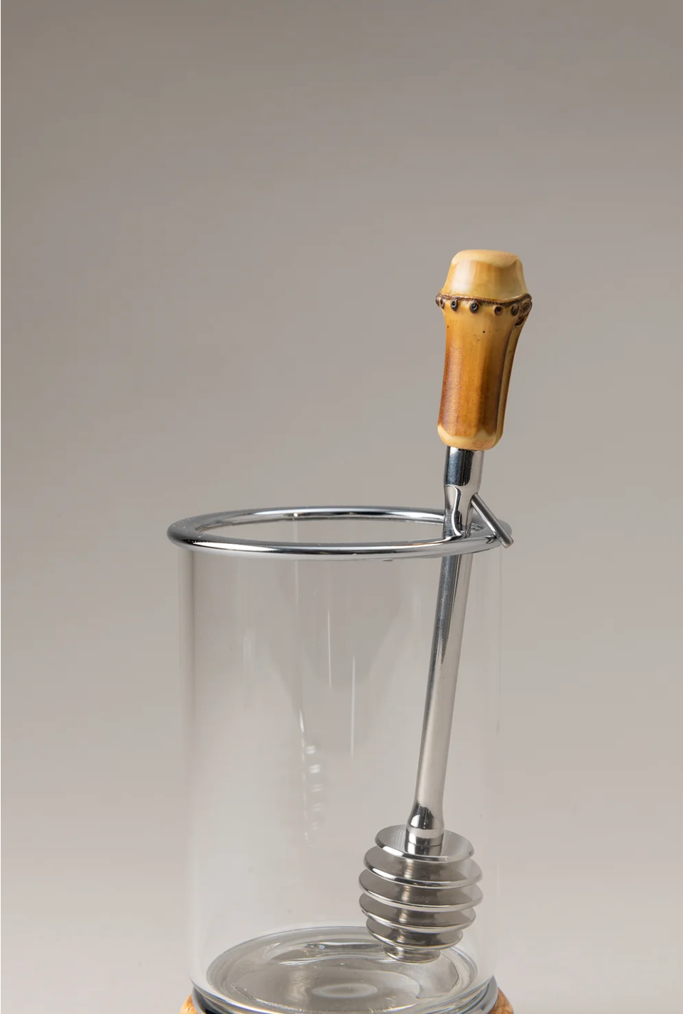 Bamboo Root Honey Pot with Dipper
