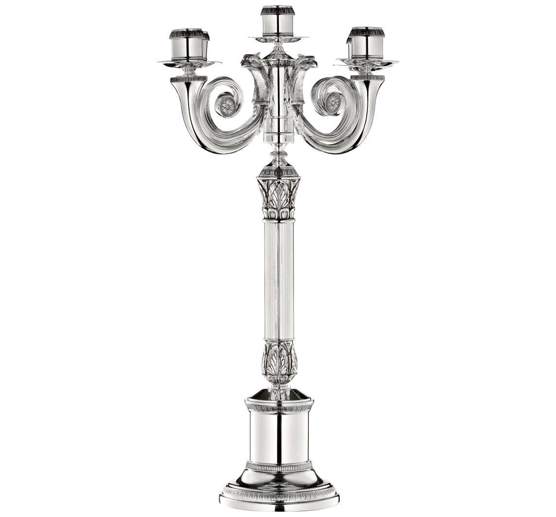 Malmaison Silver Plated Five Light Candelabra