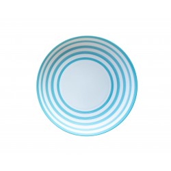 Hémisphère Turquoise Medium Striped Pasta Plate
