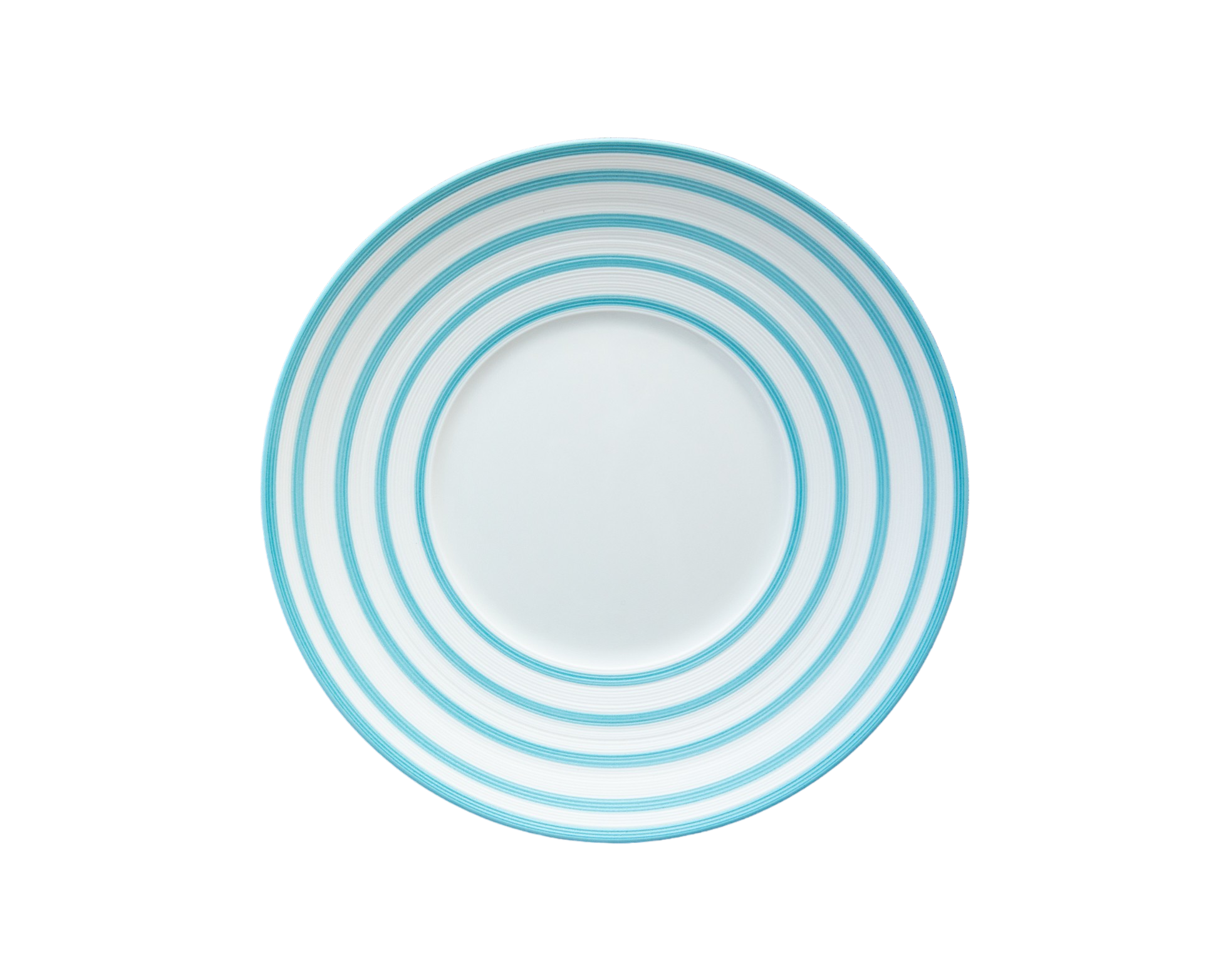 Hémisphère Turquoise Coffee Cup Striped Plate