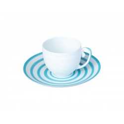 Hémisphère Turquoise Striped Coffee Cup