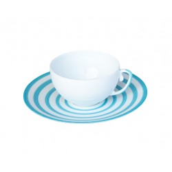 Hémisphère Turquoise Striped Tea Cup