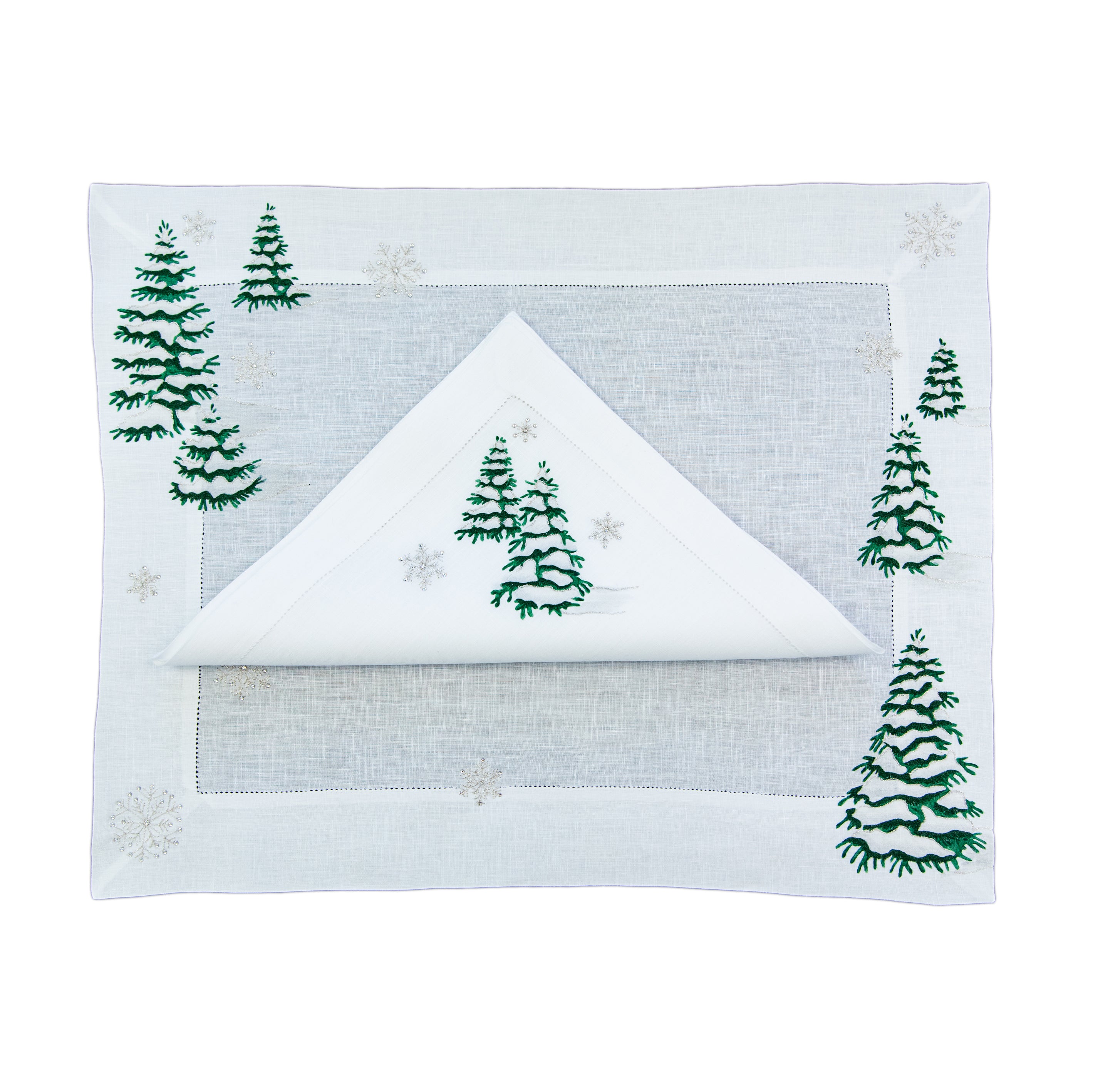 Snow Enchanted Forest Placemat - Set of 2