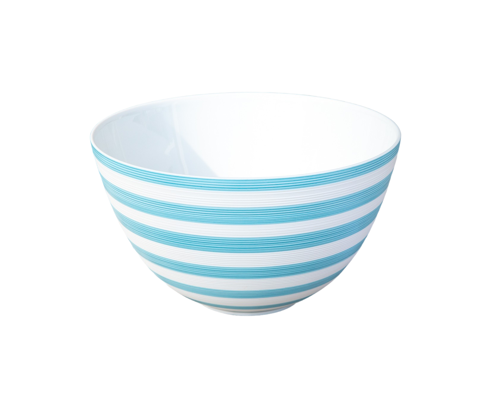 Hémisphère Turquoise Striped Medium Salad Bowl