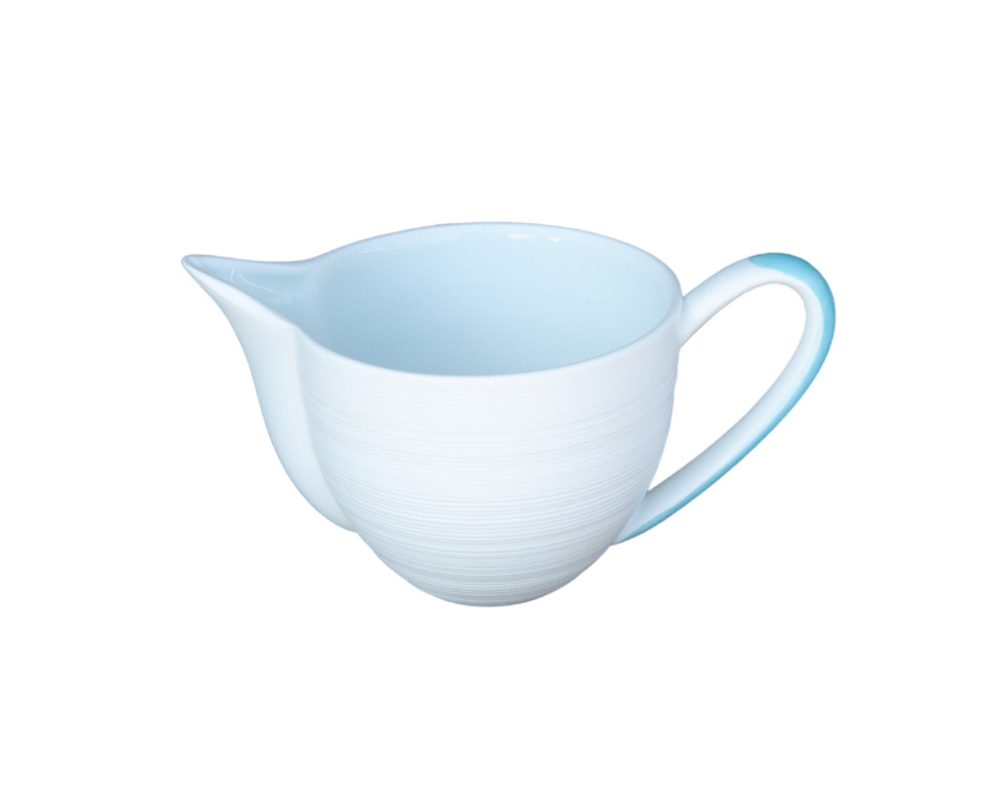 Hémisphère Turquoise Striped Large Creamer with Handle