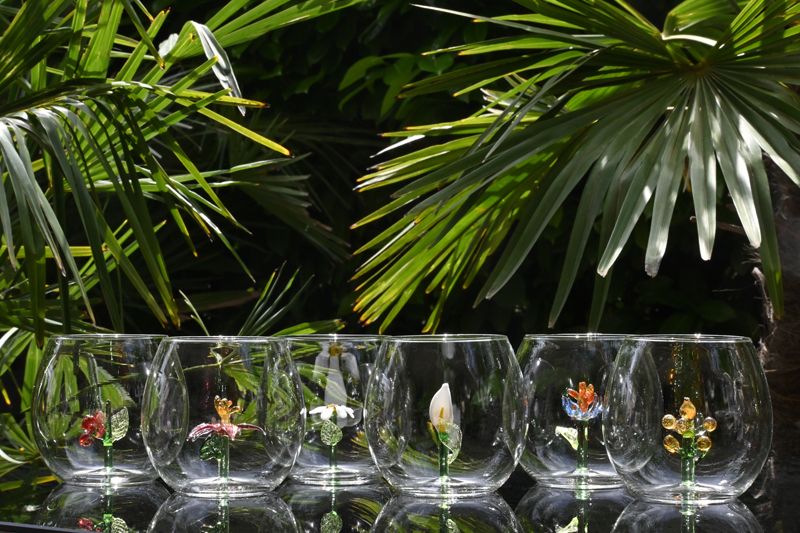 Flower Power Glasses (Set of 6)