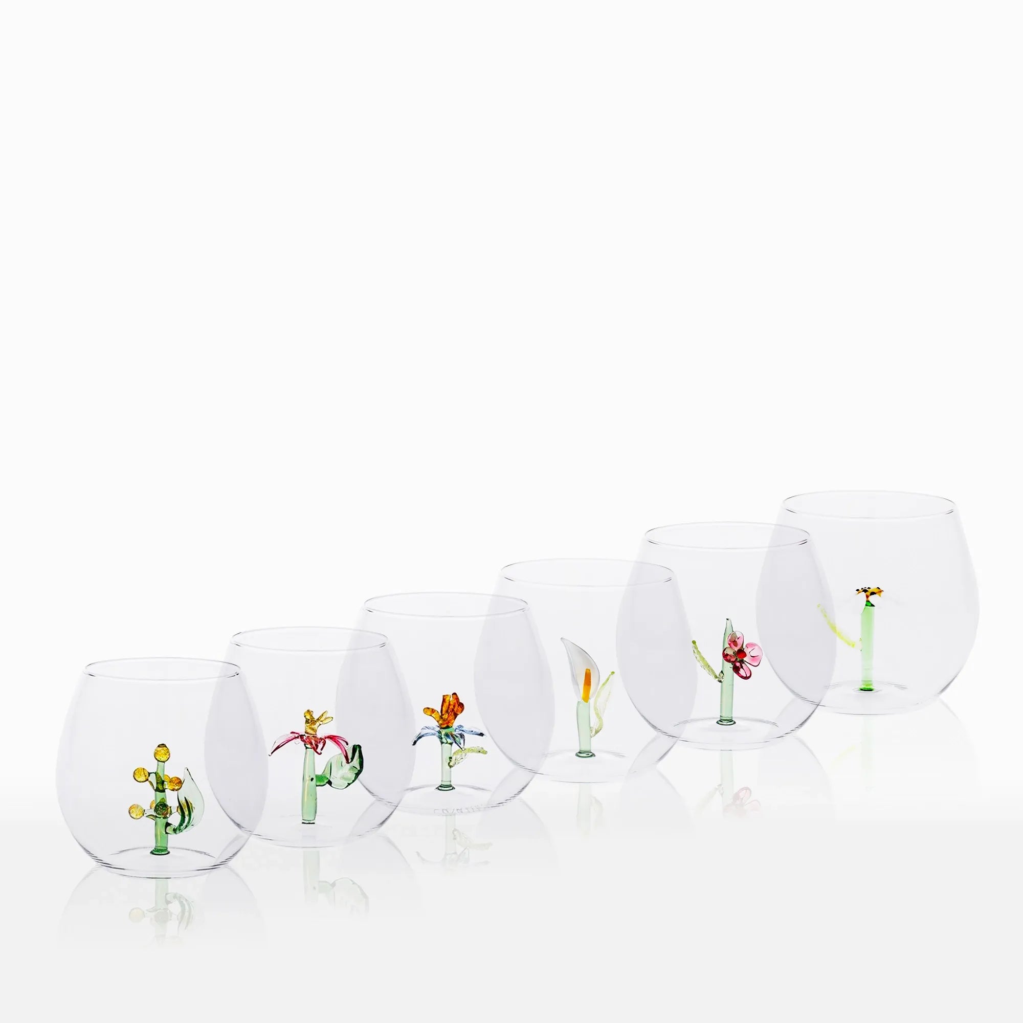 Flower Power Glasses (Set of 6)