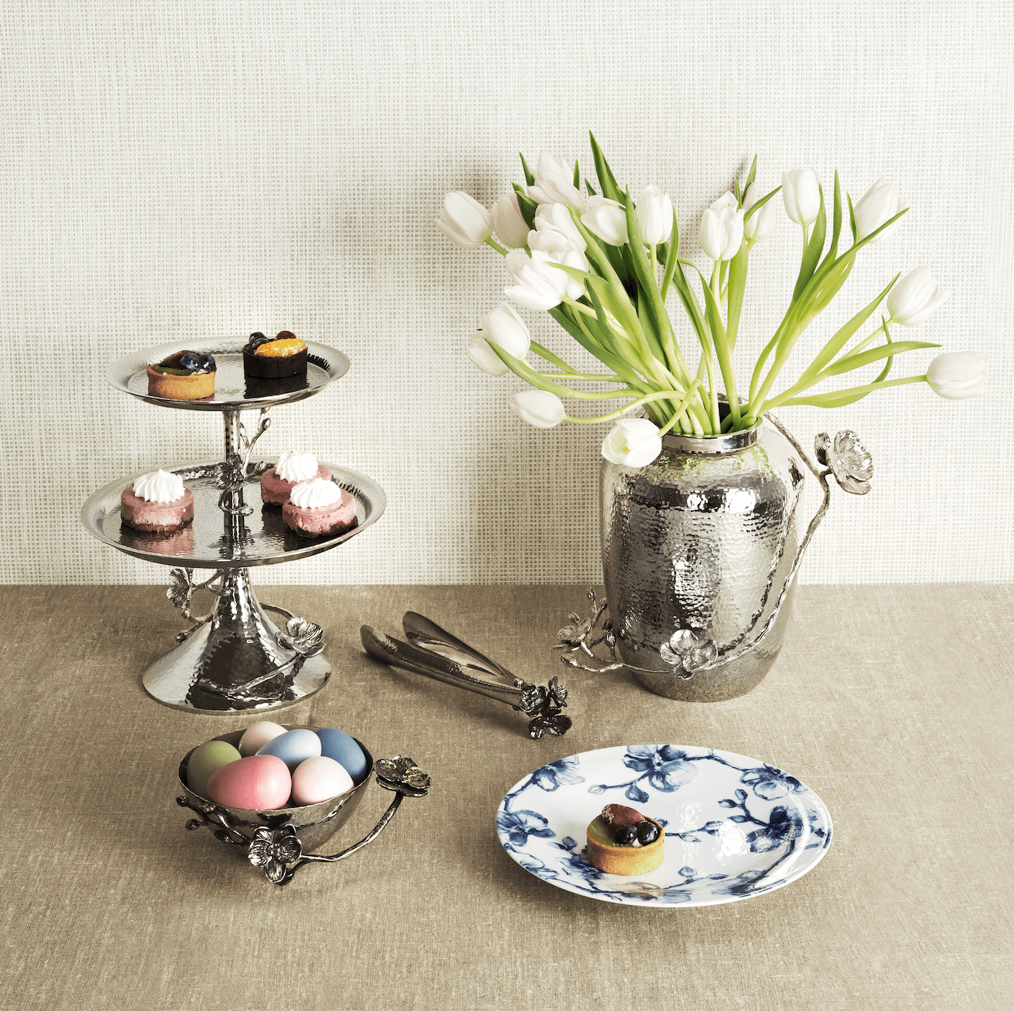 White Orchid 2 Tier Etagere