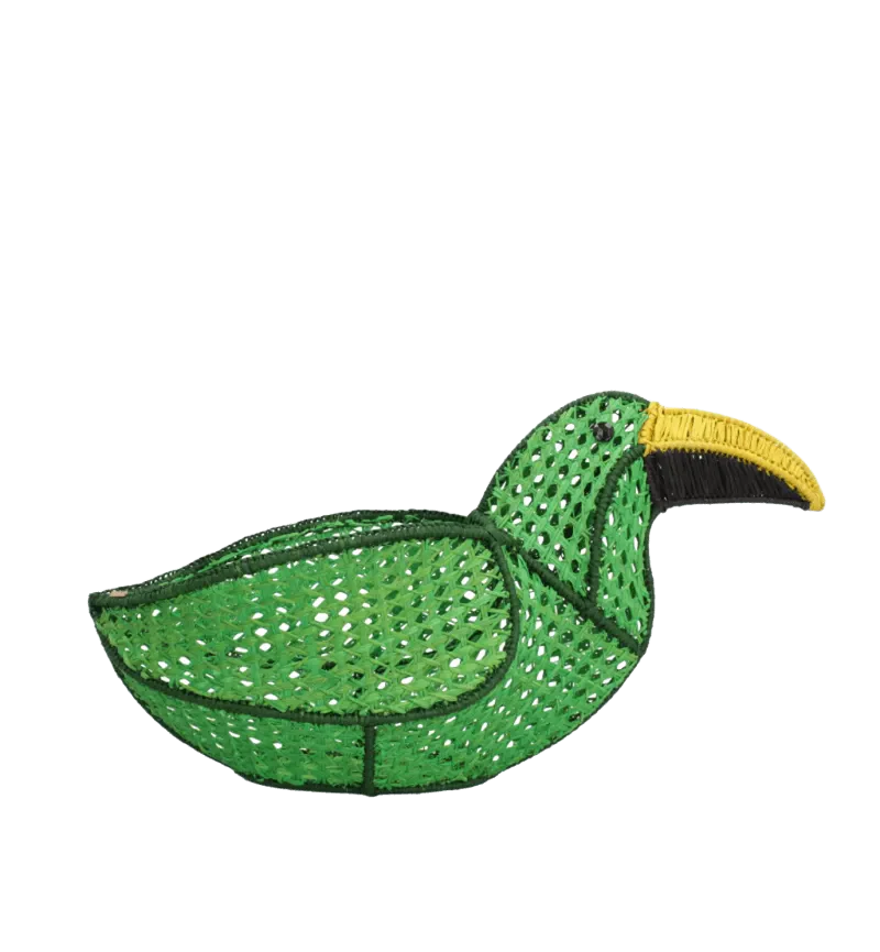 Emerald Parrot Bread Basket