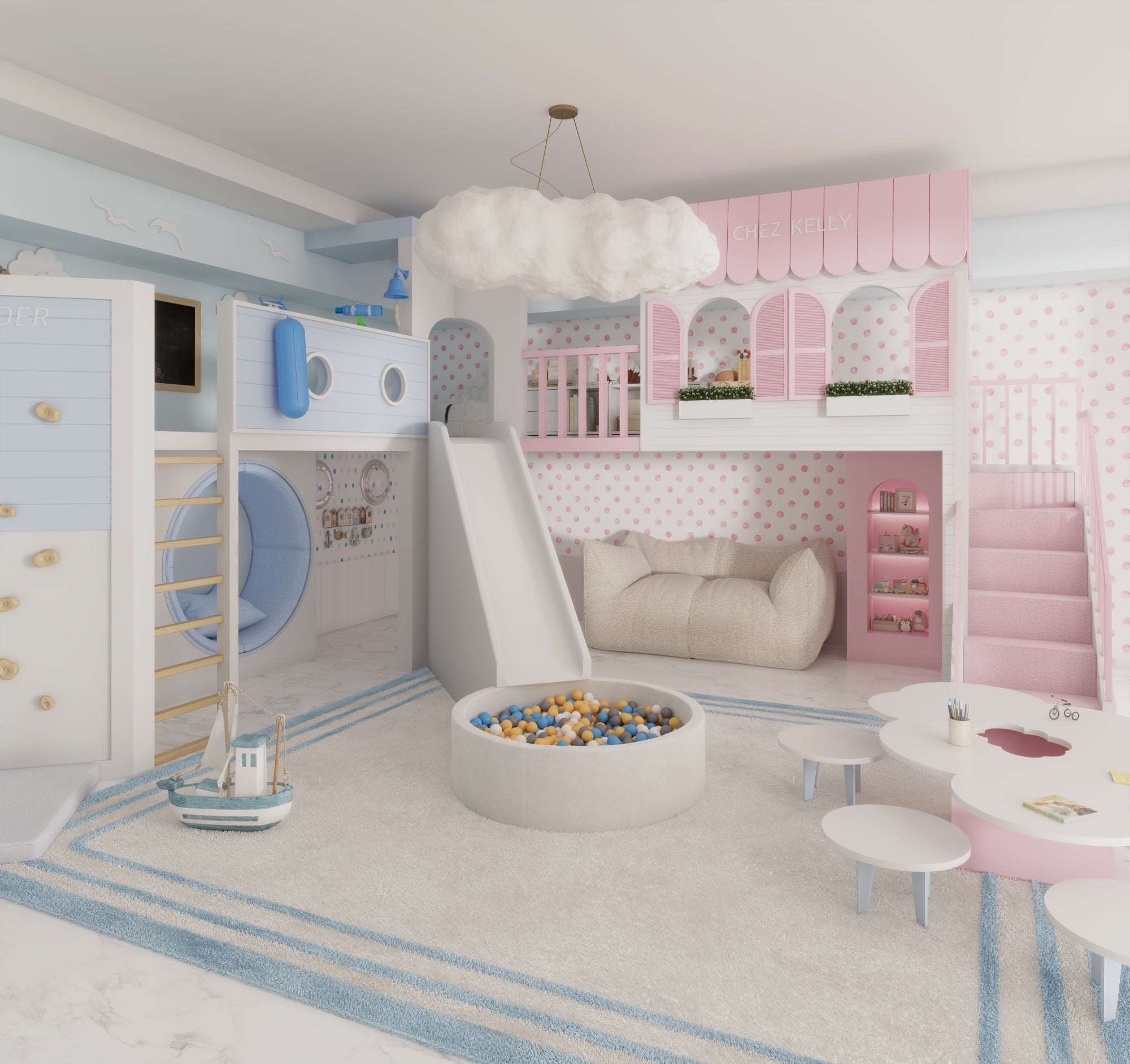 Marine & Dollhouse Playroom
