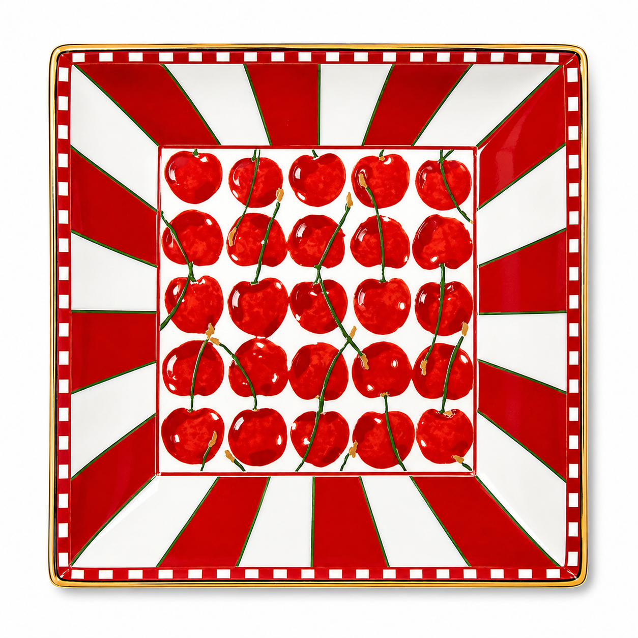 Trinket Tray Cherries Avorio