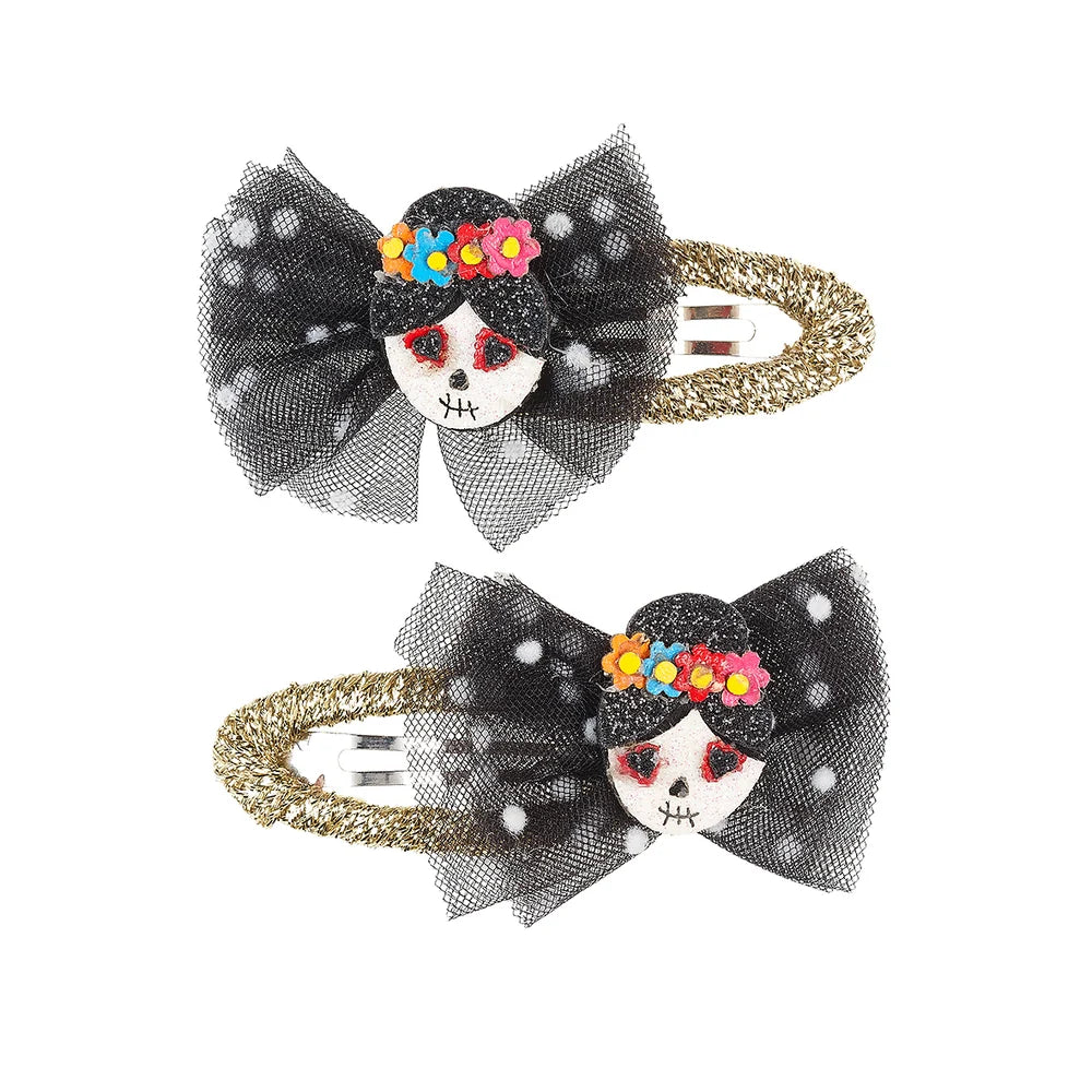 Hair clips Día de los Muertos