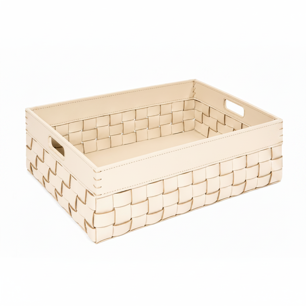Barcellona Storage Basket With Handles Rectangular Low