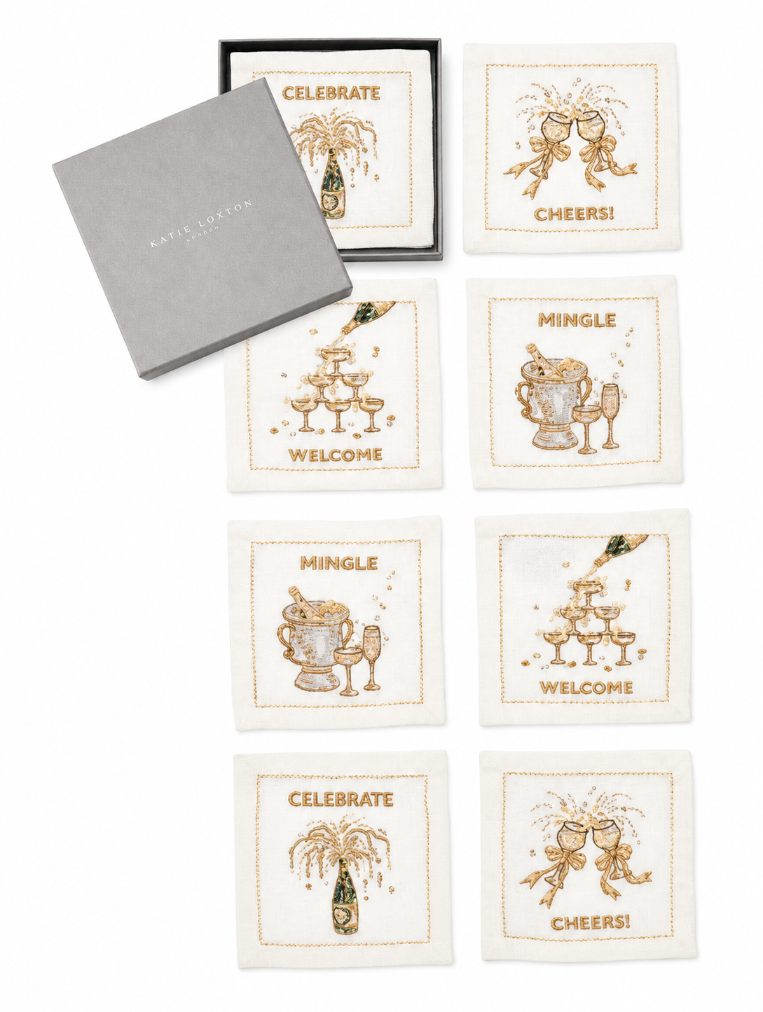Cocktail Coaster Cheers - Set of 8