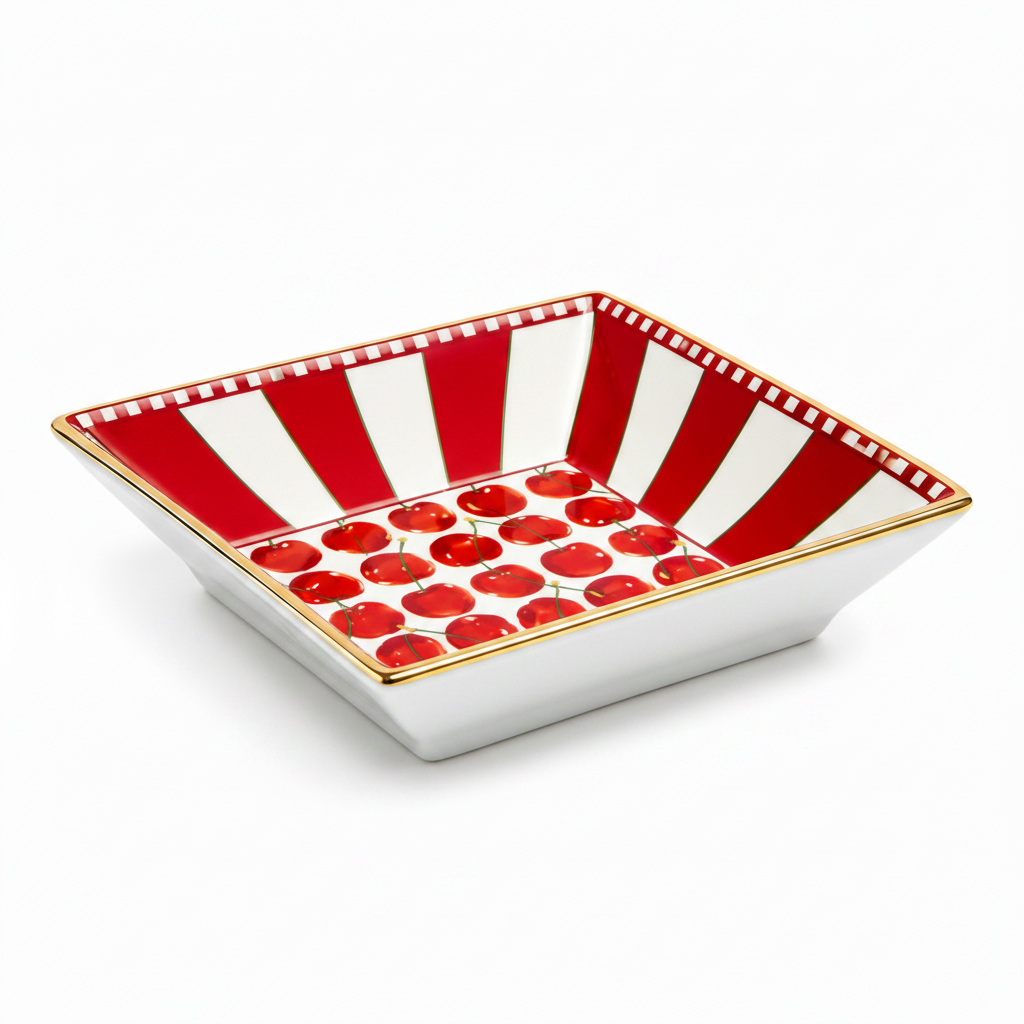 Trinket Tray Cherries Avorio