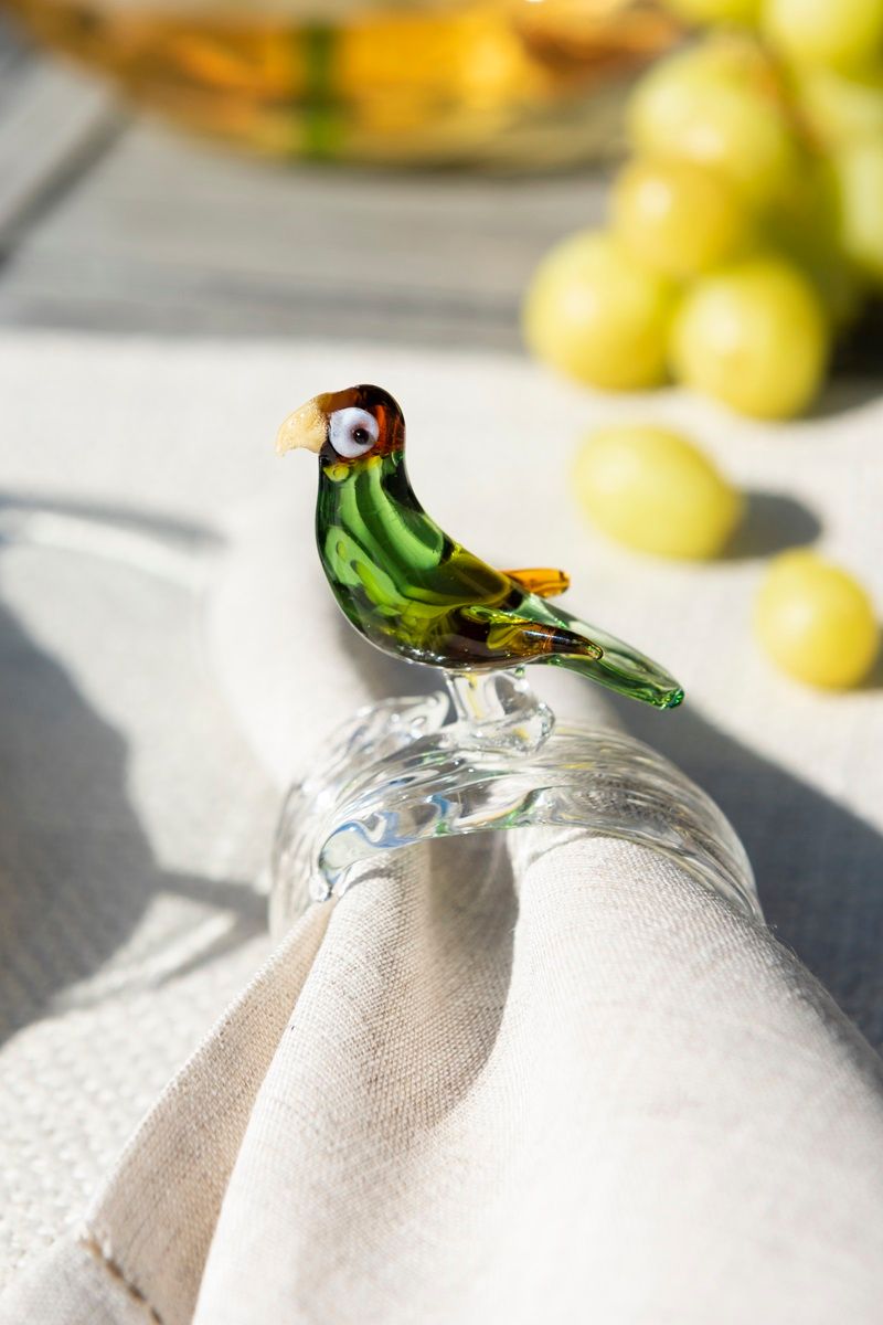 Tropical Birds Napkin Rings (Set of 5)
