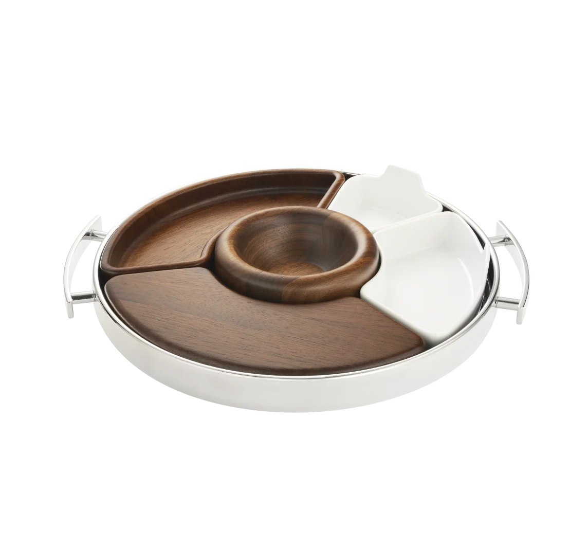 Mood Coffee Round Tray with Handles