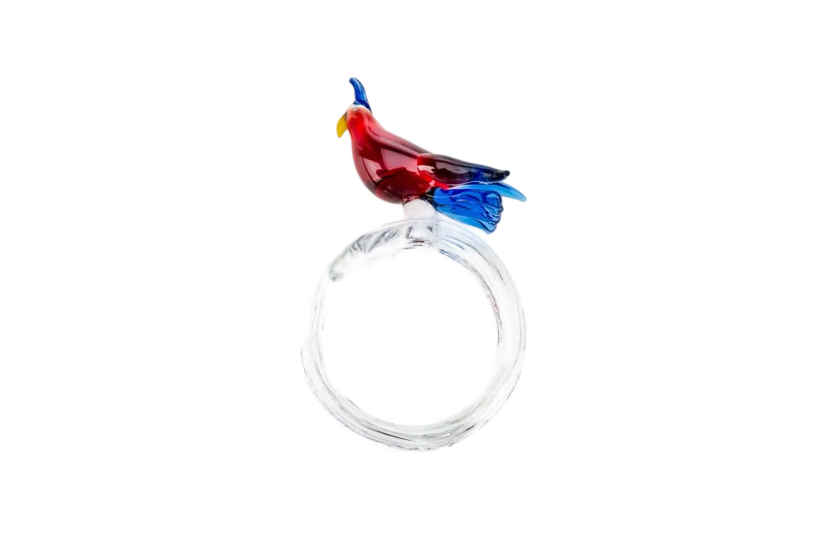 Tropical Birds Napkin Rings (Set of 5)