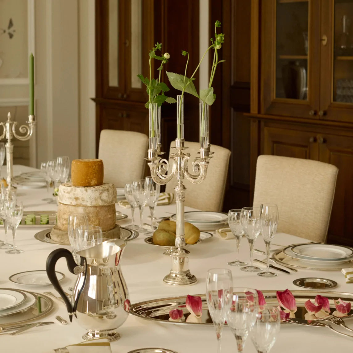 Malmaison Silver Plated Five Light Candelabra