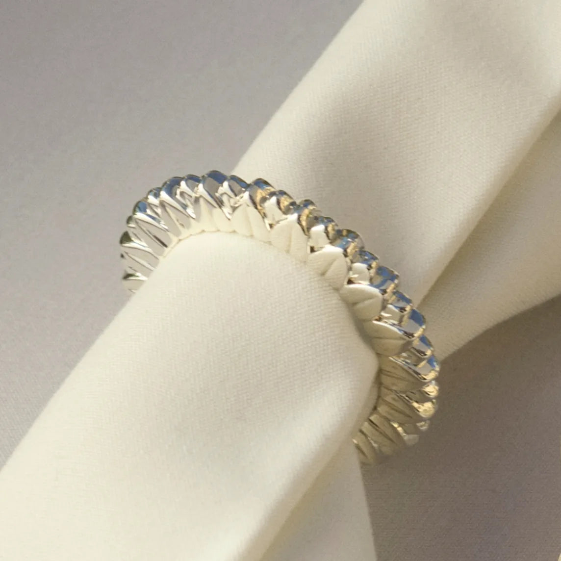 Malmaison Silver-Plated Palmettes Napkin Rings - Set of 2
