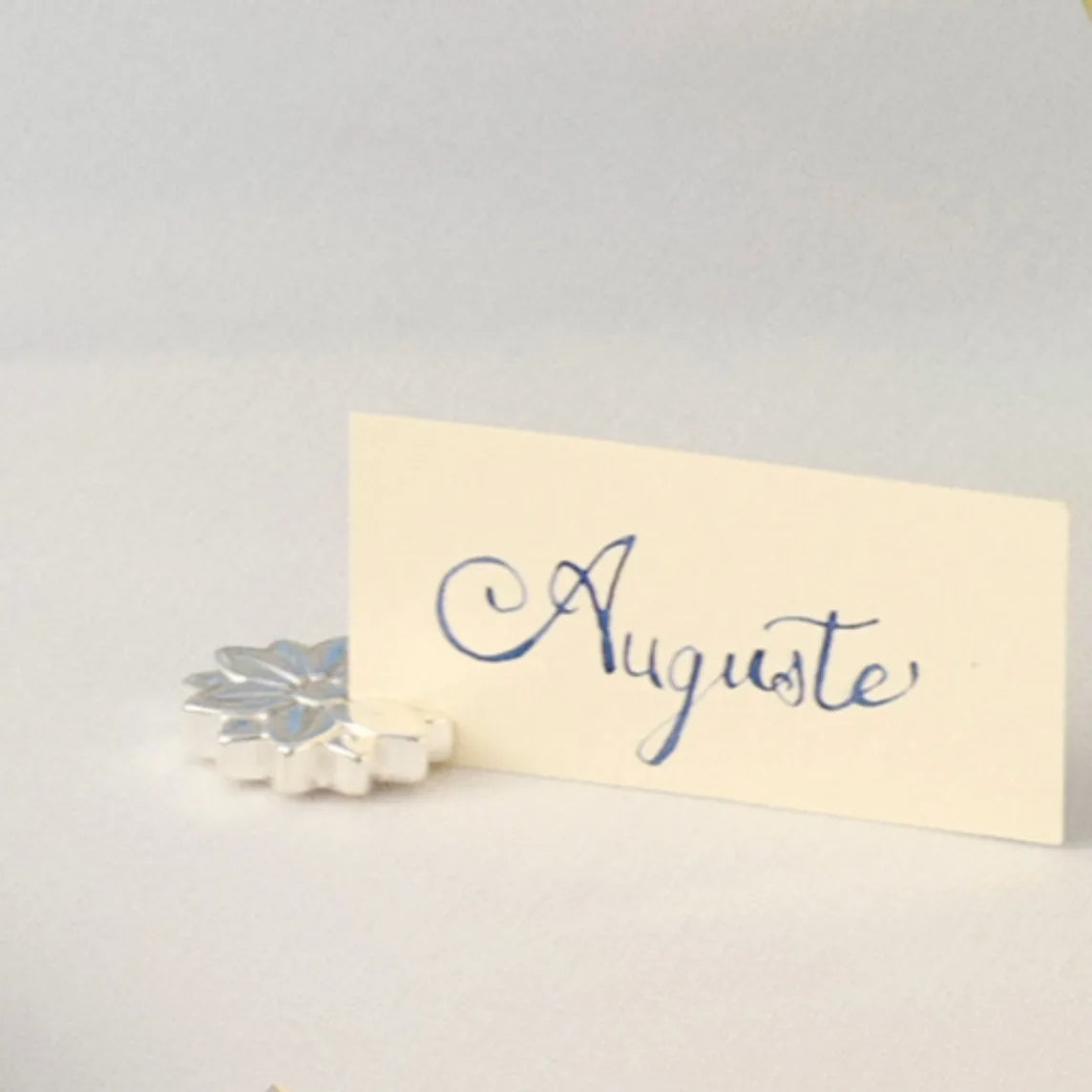 Silver-Plated Palmettes Place Card Holders - Set of 2