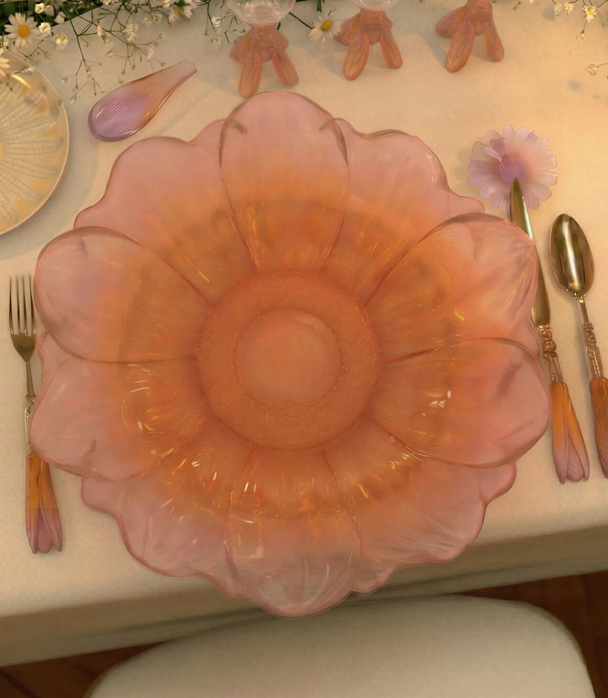Or d'Abeille Medium Presentation Flower Amber-pink