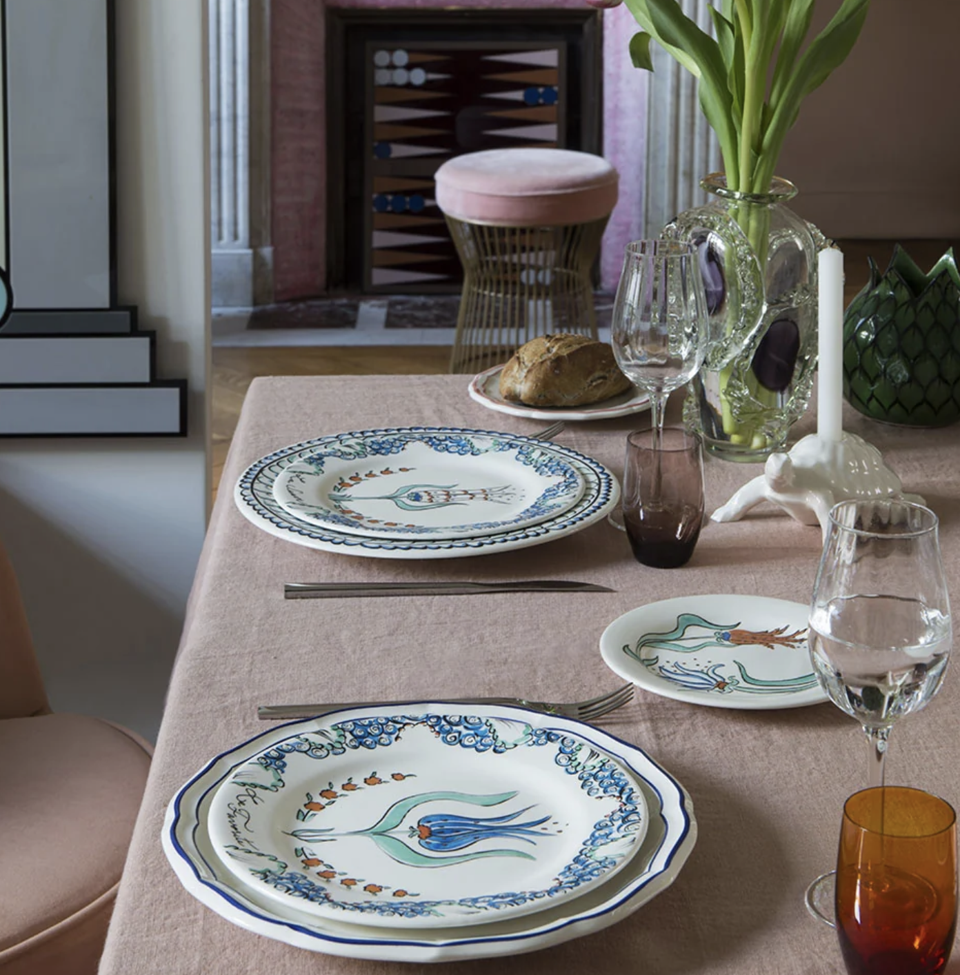 Set of 4 assorted dessert plates - La Favorite