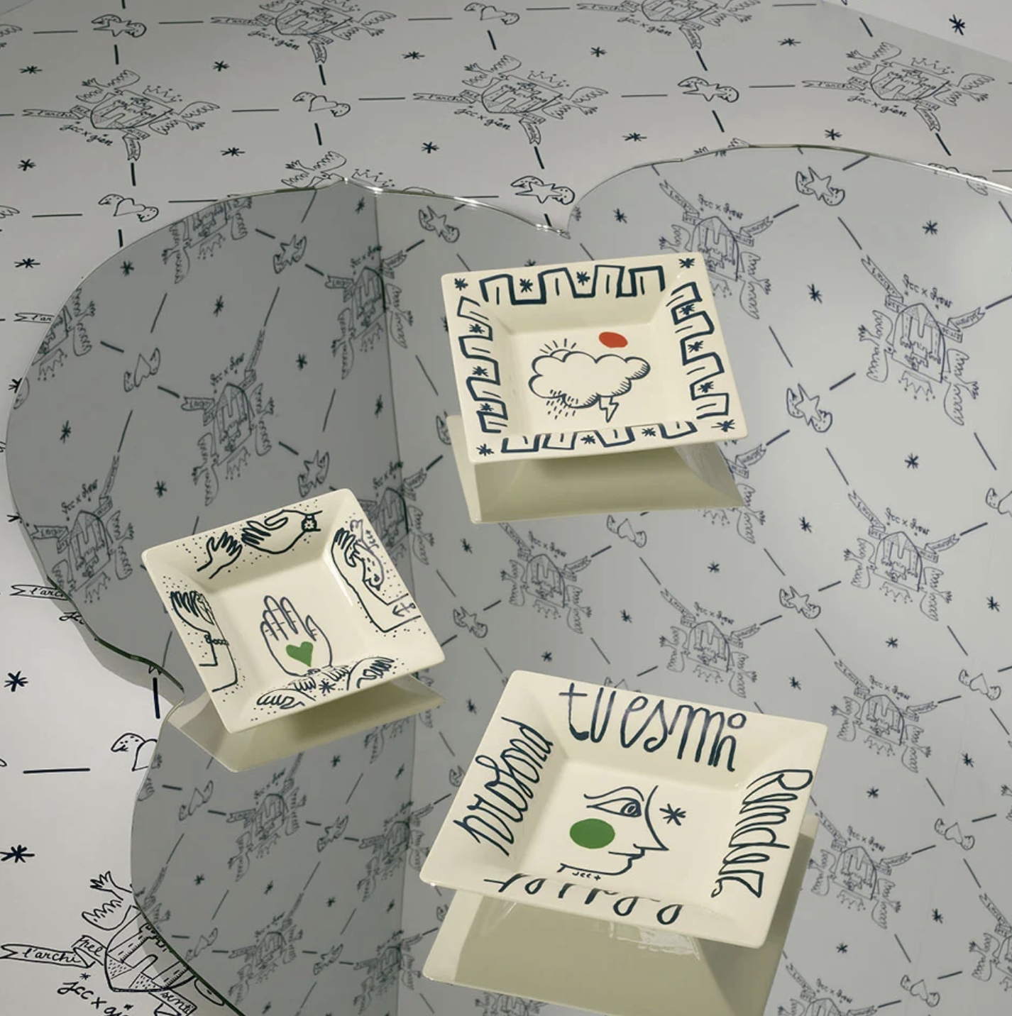Portrait square candy tray XL - L'Archipel Sentimental