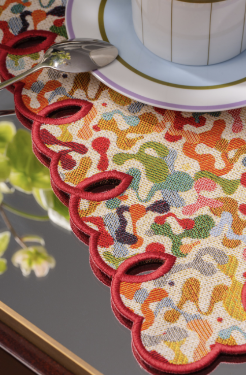 Etretat Mosaic Faux Leather Placemats - Set of 2