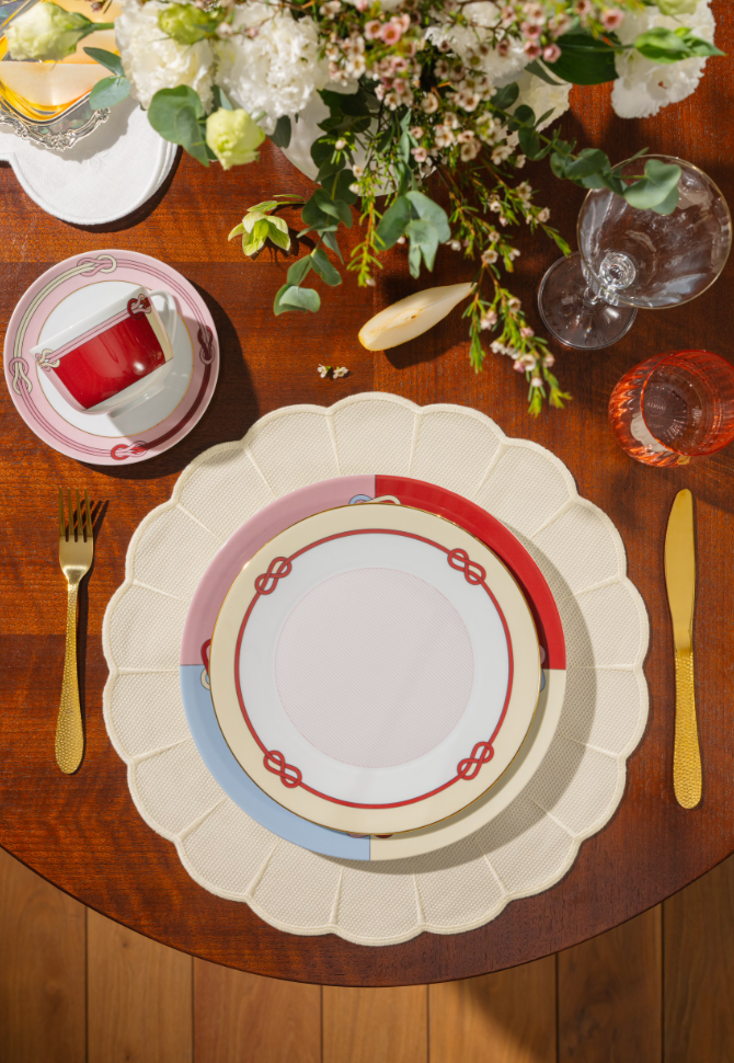 Dessert plate Boucle - Set of 2