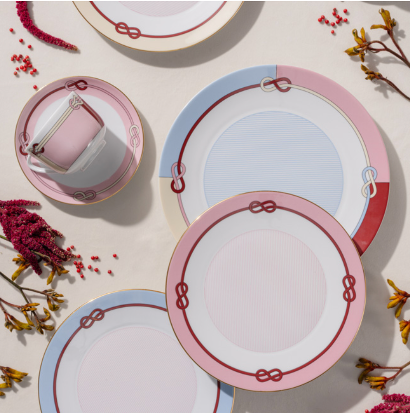 Dessert plate Boucle - Set of 2