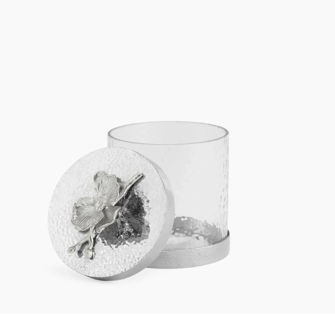 White Orchid Canisters