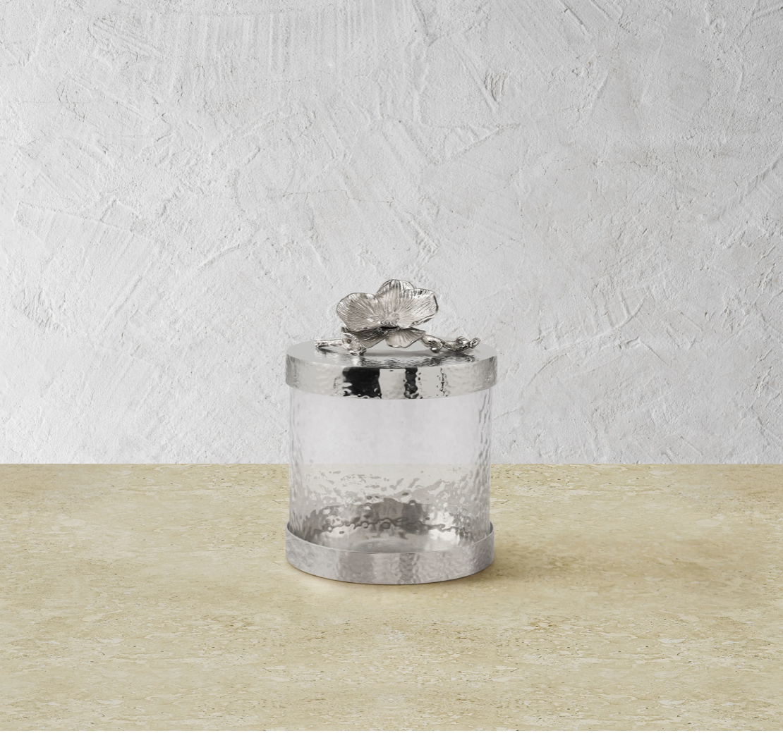 White Orchid Canisters