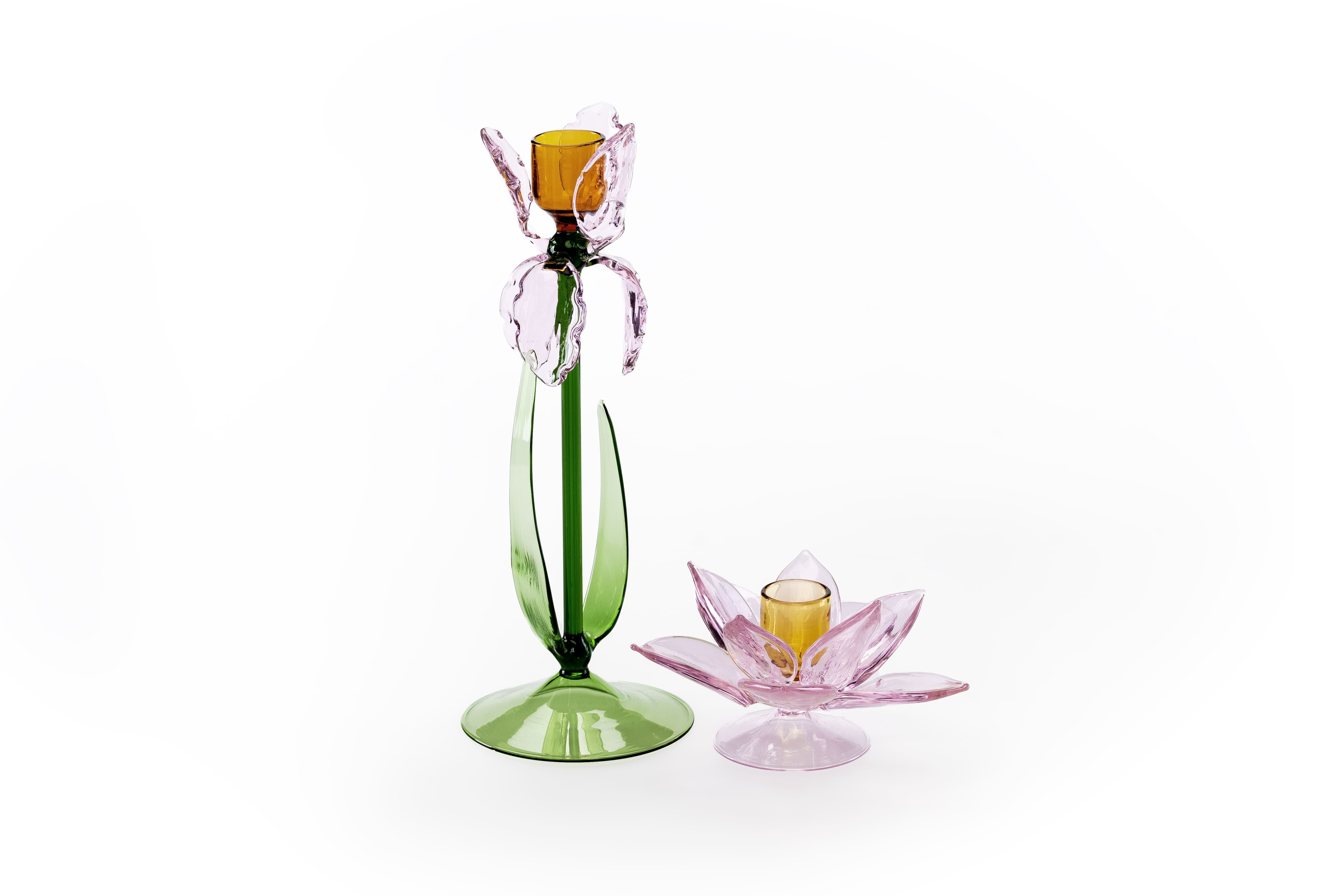 Iris Pink Candle Holder